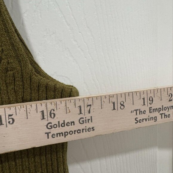 NWT J Crew Ribbed mockneck sweater tank Green Sleeveless Size Medium M - Picture 4 of 8